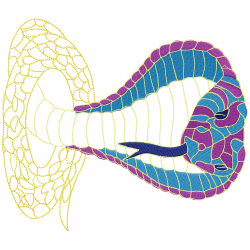 Snake Embroidery Design 5